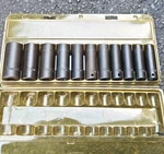 Sears Craftsman Tools Usa 1/2 Drive Metric 11PC Deep Impact Socket Set 18667. Fixed Price $144.99.