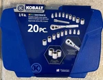 Kobalt 20 Pc 1/4" Drive Metric Sae Socket Ratchet New Old Stock 266590 Usa Made. Fixed Price $49.98.