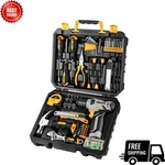 New Tool Kit 8V Cordless Drill Box Hand Set Home Repair Diy 126PC Men. Fixed Price $68.99.