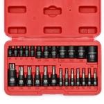 Mixpower 25 Piece Torx And Socket Set, 13 Star Bits (T8- T60) & 12. Fixed Price $39.99.