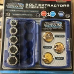 Power Torque Bolt Extractors -5 Piece Set #PTTOO21 New. Fixed Price $12.00.