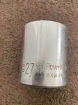 Powr-kraft 27MM Socket 84H4866 Chrome Finish Steel Metric Standard Length. Fixed Price $18.64.