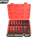 Cr-mo Steel 1/2" Drive Impact Hex Bit Set 10/16PC Metric Allen Socket Tool. Fixed Price $33.24.