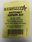 Craftsman Ratchet Repair Kit 43436 3/8" For 43781 & 42794 Flex Head Made In Usa. Fixed Price $40.00.