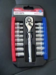Hyper Tough 1/4 Inch Drive Ratchet & Socket Set, 43232. Fixed Price $23.99.