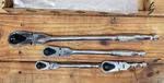 Gearwrench Pc. 1/4, 3/8" & 1/2" Drive 84 Tooth Flex Head Teardrop Ratchet Set. Fixed Price $155.52.