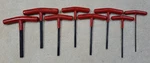 Proto Piece T-handle Hex Key Set 3/8" 5/16" 1/4" 7/32" X2 3/16" 9/64" 3/32". Fixed Price $39.95.