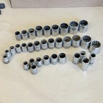 Vintage Sk Tools 1/2" Drive Sae Socket Sets 7/16" 1-1/4" Usa Made. Fixed Price $79.95.