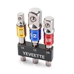 3PCS Hex Shank To Square Heavy Duty Socket Adapter Set, Impact Grade Drill So.... Fixed Price $8.48.