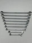 9 Piece Mac Tools Wrench Cl Long And 3/8" Set. Chrome Combination 3/4". Fixed Price $150.00.