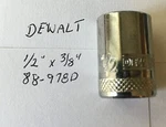 Dewalt 1/2" X 3/8" Dr Shallow Chrome Socket 6 Pt 88-978D Free Usa Shipping. Fixed Price $9.96.