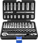 Epauto 45 Pieces 3/8" Drive Socket Set With 72-TOOTH Pear Head Ratchet. Fixed Price $56.42.