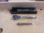Husky Usa 1/4" Drive Socket Set W/ Kobalt Ratchet & Wobble Extension, Used. Fixed Price $24.00.