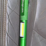 Snap-on Green Led Rechargeable Flashlight, Usb 5V, Aluminum, Pocket Clip. Fixed Price $35.00.