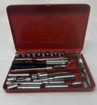 Vtg Snap-on 42 Piece Socket Wrenches With Metal Case Dated 1955 Pre-owned. Fixed Price $285.00.