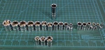 Vintage Benchtop Tools Sae 6 Socket Sets 1/4 3/8 Drive Square 8PT. Fixed Price $17.98.