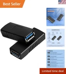Companion Set Of Usb 3.0 Female Coupler Adapters - 5GBPS Data Transfer, 2PCS. Fixed Price $10.99.