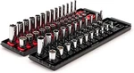 Tekton 1/4 Inch Drive 6-POINT Socket Set With Rails, Sae Mm 50-PIECE -SHD90215. Fixed Price $110.99.