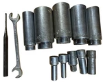 Lot Of 12 Mac TOOLS-7/16" WRENCH,1/8" PUNCH,1 Adp 3/8" Drive 9 Deep Well Sockets. Fixed Price $63.96.