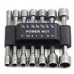 Panovos Power Nuts Driver Drill Bit Tools Set Metric Socket Wrench One Size. Fixed Price $12.99.