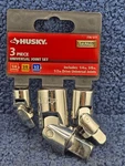 (3-PIECE) Husky 770 577 Universal Joints 1/4 In. 3/8 1/2 Drive. Fixed Price $19.99.