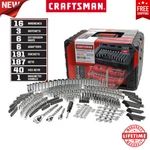 Craftsman 450 Pc Mechanics Tool Set Ratchet, Socket, Wrench Kit Sae & Metric. Fixed Price $309.45.