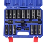 Workpro 20PC 1/2" Drive Deep Impact Socket Set 6-POINT Adapter W/box 10-27MM Sae. Fixed Price $45.49.