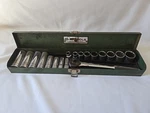 Vtg S-k Sk 3/8" Drive Socket Set 721109 K-d Ratchet 6 Deep & Shallow. Fixed Price $60.00.