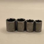 Craftsman 3/8 Drive Metric Point Socket Set 12 15 16 17MM Made Usa 4PC. Fixed Price $15.44.