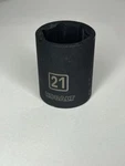 Kobalt 1/2" Drive 21MM 6 Point Metric Impact Socket 338035. Fixed Price $8.00.