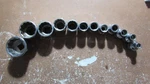 Vintage Snap On 12 Piece British Standard 3/8" Drive Shallow Socket Set. Fixed Price $275.00.