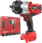Cordless Impact Wrench 1/2" 1600FT-LBS Industrial Grade Power Led Work Light Red. Fixed Price $151.14.