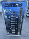 Armstrong Tools Usa Nos 10PC 1/4 Drive Socket Set W Rail Sae Fractional 15-249A. Fixed Price $34.95.