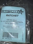 Sears Craftsman Usa Made Ratchet Repair Kit 43424 For 44807 44812 Teardrop Qr. Fixed Price $39.95.
