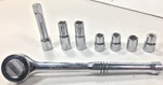 Husky Tools 3/8" Drive Thumb Wheel Ratchet Model 22202 Usa & Ex. Sockets See Pic. Fixed Price $19.99.