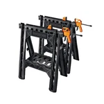 Worx WX065 Set Of 2 Sawhorses With Bar Clamps. Fixed Price $116.19.
