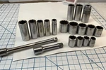 Husky 19PC 3/8 Drive Lot - Sockets And Extensions Usa Made. Fixed Price $35.00.