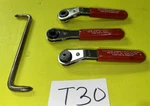 Mac Tools 3 Piece 1/4 Hex Bit Thumb Wheel Ratcheting Wrench & Offset Screwdriver. Fixed Price $100.00.