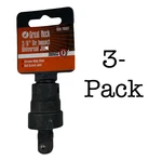 3-PACK. Great Neck 3/8" Drive Impact Universal Joint. Free Shipping. Fixed Price $25.99.