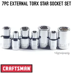 Craftsman External Torx Star Bit Socket Set 1/4" 3/8" Drive Ratchets 7PC. Fixed Price $24.99.
