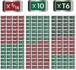 180 Pcs Tool Box Labels Stickers And Decals Wrench Size Chrome Socket Foi. Fixed Price $11.87.