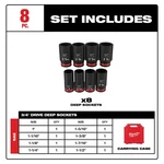 Milwaukee 49-66-7018 8PCSHOCKWAVE Impact 3/4" Drive Sae Deep Point Socket Set. Fixed Price $149.97.