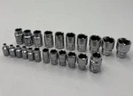 Craftsman 1/4" & 3/8" Drive Max Axess Metric Socket Lot 22 Pieces 3.5MM - 19MM. Fixed Price $84.87.
