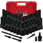 Amm 1/2" Drive Deep Impact Socket Set, 35-PIECE Sae 35PCS, Black. Fixed Price $87.99.
