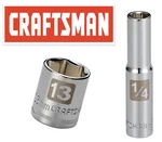 Craftsman Easy Read Socket 1/4" Drive Shallow Or Deep Metric Inch Choose Size. Fixed Price $9.95.