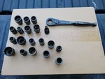 Cresent X6 Pass Thru Wrench Ratchet Socket Set Metric & Sae. Fixed Price $45.00.