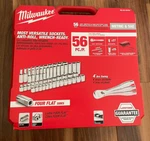 Milwaukee 48-22-9008 3/8" Drive 56PC Ratchet & Socket Set Sae Metric. Fixed Price $173.95.