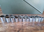 Mixed Usa Sockets 1/2" Drive Sae S-k, Williams, Powr-kraft Vintage Lot Of 23. Fixed Price $28.50.