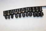 Snap-on Tools 11 Pc 3/8" Drive 6-POINT Metric Shallow Swivel Impact Socket Set. Fixed Price $350.00.