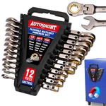 12PC 8-19MM Metric Flexible Head Ratcheting Wrench Combination Spanner Tool Set. Fixed Price $59.99.